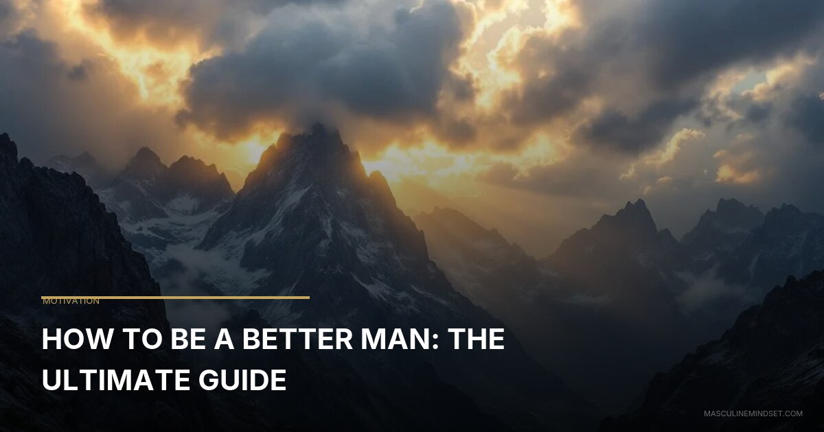 How To Be A Better Man: The Ultimate Guide | Masculine Mindset