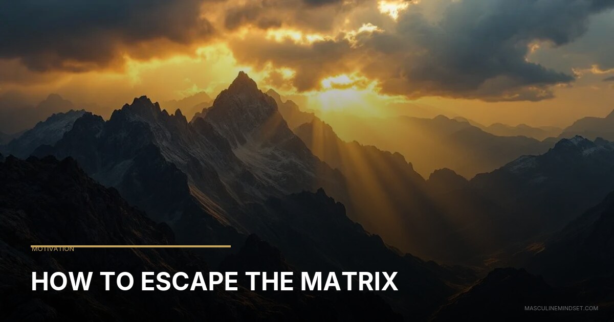 Breaking Matrix How To Escape The Matrix | Masculine Mindset