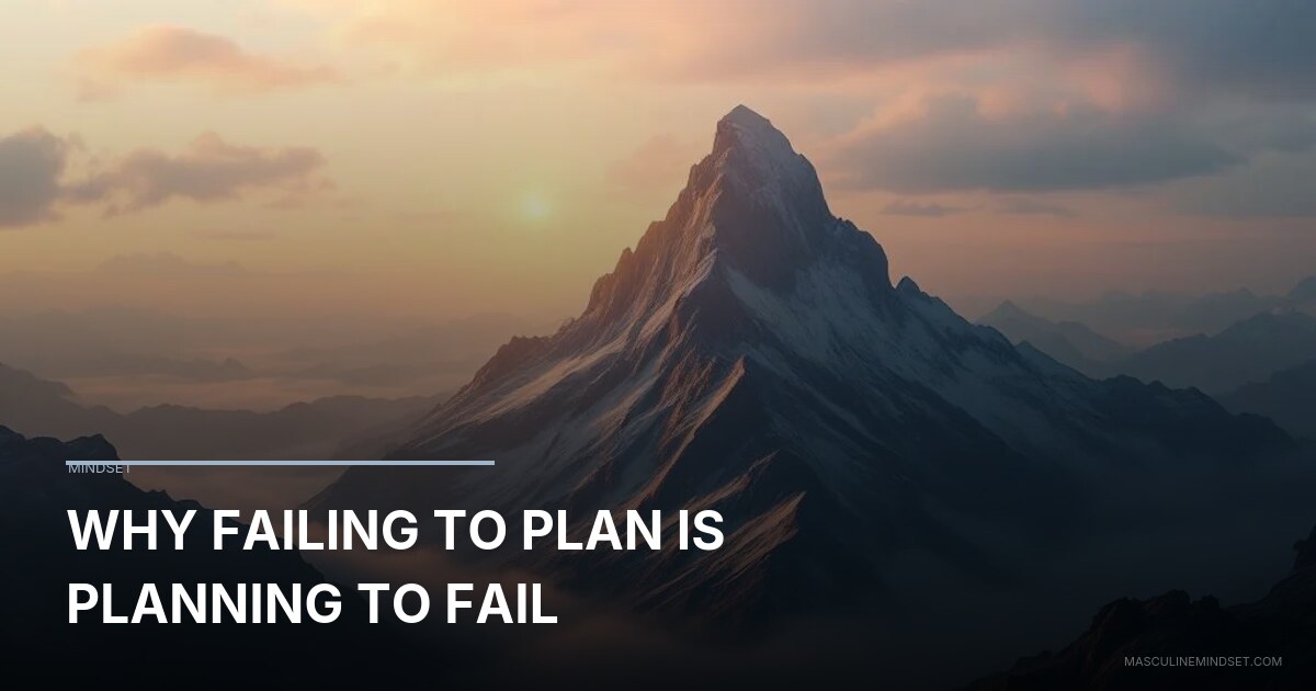 Why Failing To Plan Is Planning To Fail | Masculine Mindset